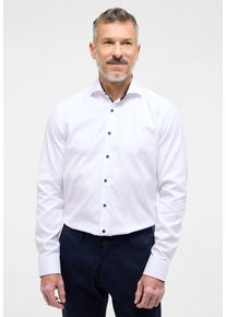Langarmhemd Eterna "SLIM FIT", Herren, Gr. 42, Normalgr&ouml;&szlig;en, wei&szlig;, Twill, 100% Baumwolle, schmal, Manschette, Hemden Langarmhemd, NON IRON (b&uuml;gelfrei)