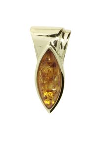 Kettenanh&auml;nger OSTSEE-SCHMUCK "- Gleiter-Rieke - Gold 333/000 - Bernstein" Gr. 27, gold (gold 333, goldfarben, gelb), Schmuckanh&auml;nger, Damen, Gelbgold 333, Kettenanh&auml;nger