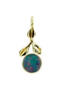 Kettenanh&auml;nger OSTSEE-SCHMUCK "- Bl&uuml;te - Gold 333/000 - Opal-Triplette" Gr. 20, gold (gold 333, goldfarben, gelb), Schmuckanh&auml;nger, Damen, Gelbgold 333, Kettenanh&auml;nger