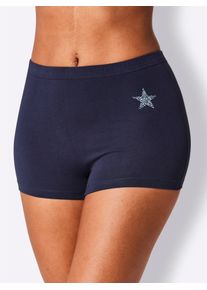 Panty, Damen, Gr. 44, 3 Stk., bunt (marine, schwarz, bordeaux), 95% Baumwolle, 5% Elasthan, Unterhosen Panty