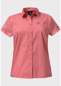 Sch&ouml;ffel Outdoorbluse SCH&Ouml;FFEL "Blouse Hochalm SH L", Damen, Gr. 38, rosa (3245, rosa), Oberstoff : 62% Baumwolle, 34% Nylon, 4% Elasthan, Basic, V-Ausschnitt, Blusen Outdoorbluse