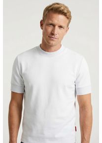 JOOP! Langarmshirt JOOP JEANS "Cedric", Damen, Gr. S, wei&szlig;, Single Jersey, Obermaterial: 95% Baumwolle, 5% Elasthan, regular fit, Rundhals, Shirts Langarmshirt, Basic, Rundhals, regular fit