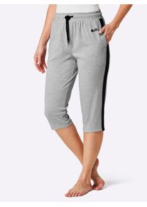 Caprihose feel good, Damen, Gr. 44/46, Normalgr&ouml;&szlig;en, grau (grau, melange), grau-meliert 88%Baumwolle, 12%Polyester% 2 Teile mit untersch. Material, 100% Baumwolle, unifarben, Hosen Caprihose