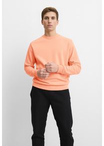 Sweatshirt INDICODE "INFence", Herren, Gr. S, orange (papaya), Sweatware, Obermaterial: 60% Baumwolle, 40% Polyester, unifarben, regular fit normal, Rundhals, Rippb&uuml;ndchen, Sweatshirts Sweatshirt