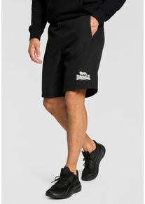 Trainingsshorts Lonsdale "BROXFIELD", Herren, Gr. XL, N-Gr, schwarz (schwarz, grau), Obermaterial: 100% Polyester, Hosen Trainingsshorts