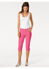 3/4-Hose Heine, Damen, Gr. 46, Normalgr&ouml;&szlig;en, lila (himbeere), 98% Baumwolle, 2% Elasthan, unifarben, knielang, Hosen 3/4-Hose