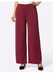 Jerseyhose Lady, Damen, Gr. 46, Normalgr&ouml;&szlig;en, rot (dunkelrot), 95% Polyester, 5% Elasthan, unifarben, lang, Hosen Jerseyhose