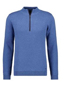 Rundhalspullover Ragman, Herren, Gr. 50, blau (taubenblau), Strick, 95% Baumwolle 5% Kaschmir, ohne Ausschnitt, Pullover Rundhalspullover