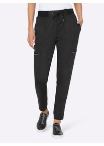 Webhose Heine, Damen, Gr. 46, Normalgr&ouml;&szlig;en, schwarz, 50% Modal, 44% Polyester, 6% Elasthan, unifarben, 7/8-L&auml;nge, Hosen Webhose