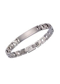 Armband Firetti "Schmuck Geschenk Armkette ID-Platte", silber (edelstahlfarben), Armb&auml;nder, Damen, 20cm, Edelstahl, Armband