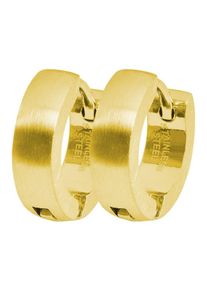 Adelia&acute;s Paar Creolen ADELIA&acute;S "Damen Ohrringe &iquest; Klappcreole aus Edelstahl", gold, Ohrringe, Damen, Edelstahl, Paar Creolen