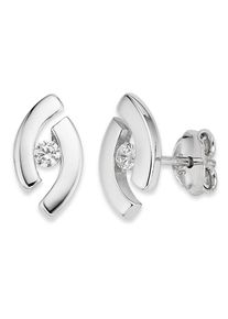 Paar Ohrstecker Bruno Banani "Schmuck Geschenk Silber 925 Ohrschmuck Ohrringe Glitzerstein", bunt (silberfarben, wei&szlig;, kristallwei&szlig;), Ohrringe, Damen, Silber 925 (Sterlingsilber), Paar Ohrstecker, mit Zirkonia (synth.)
