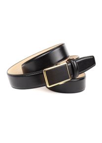 Lederg&uuml;rtel Anthoni Crown, Herren, Gr. 85, schwarz, Rindsleder, G&uuml;rtel Lederg&uuml;rtel, Schlie&szlig;e goldfarben, gl&auml;nzend