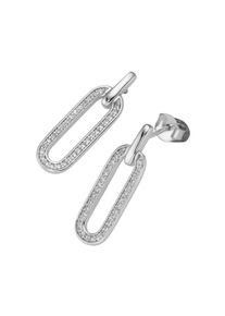 Paar Ohrstecker Firetti "Schmuck Geschenk Silber 925 Ohrschmuck Ohrringe Behang ovalf&ouml;rmig", silberfarben, kristallwei&szlig;, kristallwei&szlig;, Ohrringe, Damen, Silber 925 (Sterlingsilber), Paar Ohrstecker, mit Zirkonia (synth.)