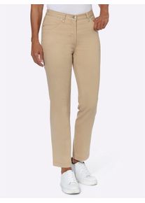 Stretch-Jeans Lady, Damen, Gr. 46, Normalgr&ouml;&szlig;en, beige (sand), 98% Baumwolle, 2% Elasthan, unifarben, lang, Jeans Stretch-Jeans