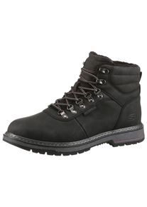 Winterstiefel Skechers "CORADO-MEMPHIS", Herren, Gr. 43, schwarz, Lederimitat, Schuhe Winterstiefel, Schn&uuml;rstiefel mit Warmfutter