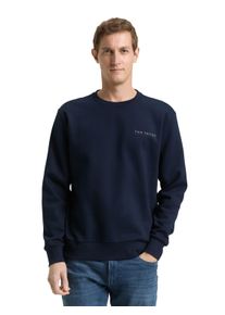Sweatshirt Tom Tailor, Herren, Gr. XL, sky captain blau, Sweatware, Obermaterial: 70% Baumwolle, 30% Polyester, unifarben, regular fit normal, Rundhals, Rippb&uuml;ndchen, Sweatshirts Sweatshirt, mit Logo Stickerei