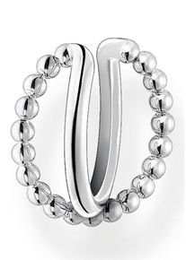 Ohrklemme Thomas Sabo "Ohrklemme Kugeln doppel", silber (silberfarben), Ohrringe, Damen, Silber 925 (recycelt), Ohrklemme
