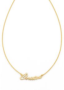 Namenskette Firetti "Schmuck Geschenk Silber 925 Halskette mit deinem Namen", gold (gelbgoldfarben, kristallwei&szlig;), Halsketten, Damen, Silber 925 (Sterlingsilber), L: 45, Namenskette, mit Zirkonia (synth.)