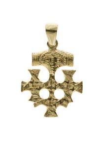 Kettenanh&auml;nger OSTSEE-SCHMUCK "- Hiddensee 25 x 23 mm - Silber 925/000, vergoldet -" Gr. 35, gold (goldfarben, gelb), Schmuckanh&auml;nger, Damen, Silber 925 (Sterlingsilber), Kettenanh&auml;nger