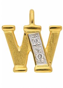Adelia&acute;s Buchstabenanh&auml;nger ADELIA&acute;S "585 Gold Buchstabenanh&auml;nger mit Diamant", gold, Schmuckanh&auml;nger, Damen, 0,02 SI = kleine Einschl&uuml;sse W, Gelbgold 585, Buchstabenanh&auml;nger