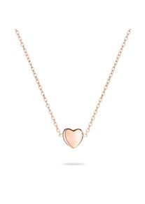 Kette mit Anh&auml;nger Tamaris "Schmuck Geschenk Edelstahl Halskette Bold Hearts Herz", rosa (ros&eacute;goldfarben), Halsketten, Damen, Edelstahl, L: 45 B: 5mm, Kette mit Anh&auml;nger, B:5mm