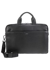 JOOP! Messenger Bag JOOP "cardona pandion briefbag shz 2", Herren, Gr. B/H/T: 44cm x 32cm x 6cm, schwarz, Leder, gepflegt, unifarben, Taschen Messenger Bag, Umh&auml;ngetasche Schultertasche Henkeltasche