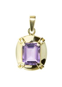 Kettenanh&auml;nger OSTSEE-SCHMUCK "- Fabia - Gold 333/000 - Amethyst" Gr. 25, gold (gold 333, goldfarben, gelb), Schmuckanh&auml;nger, Damen, Gelbgold 333, Kettenanh&auml;nger