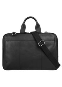 Aktentasche Bodenschatz, Gr. B/H/T: 45cm x 29cm x 3cm onesize, schwarz, Leder, unifarben, Taschen Aktentasche, echt Leder