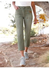 7/8-Jeans Casual Looks, Damen, Gr. 46, Normalgr&ouml;&szlig;en, khaki, 81% Baumwolle, 17% Polyester, 2% Elasthan, unifarben, 7/8-L&auml;nge, Jeans 7/8-Jeans