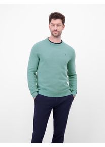 Strickpullover Lerros, Herren, Gr. M, arctic blau, Strick, Obermaterial: 100% Baumwolle, unifarben, normal h&uuml;ftbedeckend, Rundhals, B&uuml;ndchen, Pullover Strickpullover, mit Logo-Stickerei und aus reiner Baumwolle