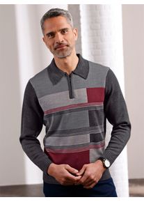 Strickpullover CLASSIC "Pullover", Herren, Gr. 50, rot (anthrazit, dunkelrot), 100% Polyacryl, gemustert, mehrfarbig, meliert, Pullover Strickpullover