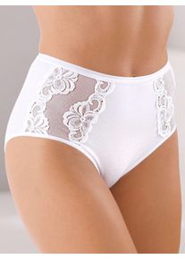 H&uuml;ftslip, Damen, Gr. 50, 2 Stk., wei&szlig;, 93% Baumwolle, 7% Elasthan, Spitze:14% Elasthan, 86% Polyamid, Unterhosen H&uuml;ftslip