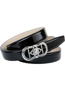 Lederg&uuml;rtel Anthoni Crown, Damen, Gr. 75, schwarz, Leder, unifarben, G&uuml;rtel Lederg&uuml;rtel, mit exklusiver Koppelschlie&szlig;e, bombiert