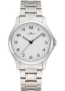 Quarzuhr Tempic, silber (silberfarben), Armbanduhren, Damen, Quarzuhr, Armbanduhr, Herrenuhr, analog, Edelstahlarmband