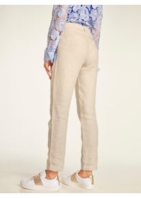 Leinenhose Heine, Damen, Gr. 46, Normalgr&ouml;&szlig;en, beige, 100% Leinen, unifarben, lang, Hosen Leinenhose