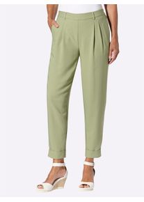 Bundfaltenhose Inspirationen, Damen, Gr. 46, Normalgr&ouml;&szlig;en, schilf, 94% Polyester, 6% Elasthan, Hosen Bundfaltenhose