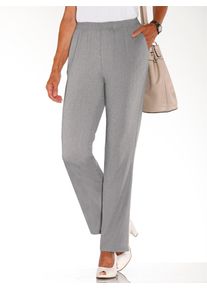 Schlupfhose Classic Basics, Damen, Gr. 46, Normalgr&ouml;&szlig;en, grau (steingrau), 98% Polyester, 2% Elasthan, unifarben, lang, Hosen Schlupfhose