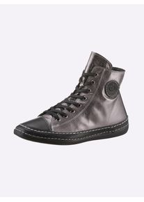 Sneaker Andrea Conti, Damen, Gr. 36, schwarz (schwarz, platinfarben), Glattleder, Leder, Rindsleder, Schuhe Sneaker