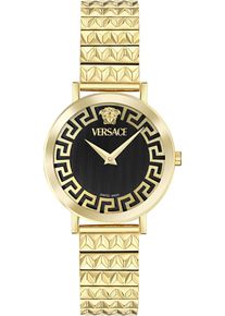 Quarzuhr Versace "Versace DAEDALUS", gold (goldfarben), Armbanduhren, Damen, Quarzuhr, Armbanduhr, Damenuhr, Swiss Made, Edelstahlarmband, analog, Saphirglas
