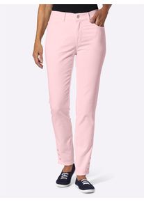 Bequeme Jeans Classic Basics, Damen, Gr. 46, Normalgr&ouml;&szlig;en, hellros&eacute;, 97% Baumwolle, 3% Elasthan, unifarben, lang, Jeans Bequeme Jeans