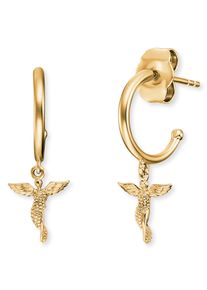 Paar Creolen Engelsrufer "Engel", gold (gelbgoldfarben), Ohrringe, Damen, 12mm, Silber 925 (Sterlingsilber), Paar Creolen, Made in Germany