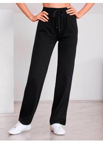 Sporthose Catamaran, Damen, Gr. 44/46, Normalgr&ouml;&szlig;en, blau (schwarz, marine), 100% Baumwolle, unifarben, lang, Hosen Sporthose