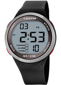 Chronograph Calypso Watches "Color Splash", schwarz, Armbanduhren, Herren, Chronograph, Armbanduhr, Quarzuhr, Herrenuhr, digital, Datum, Stoppfunktion