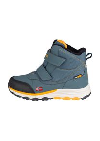 Winterstiefel Trollkids "KIDS HAFJELL WINTER BOOTS", M&auml;dchen, Gr. 34, blau (steel blau, navy, mango), Synthetik, mehrfarbig, Schuhe Winterstiefel, Snowboots, Winterstiefel, Winterschuhe, f&uuml;r Kinder, wasserdicht