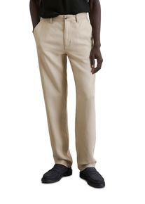 Marc O'Polo Chinohose MARC O'POLO "Bunkris", Herren, Gr. 29, L&auml;nge 30, wei&szlig; (pure cashmere), Web, Obermaterial: 67% Leinen, 33% Viskose, straight fit normal, Hosen Chinohose