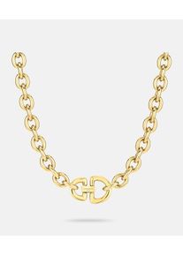 Kette mit Anh&auml;nger Liebeskind Berlin "Schmuck Geschenk Edelstahl Halskette The D-Link Statement", gold (gelbgoldfarben), Halsketten, Damen, Edelstahl, L: 45 B: 6mm, Kette mit Anh&auml;nger, B:6mm