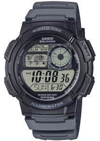 Chronograph "AE-1000W-1AVEF", grau (anthrazit), CASIO TIMELESS COLLECTION, Armbanduhren, Damen, Chronograph, Quarzuhr, Armbanduhr, Herrenuhr, analog, automatischer Kalender