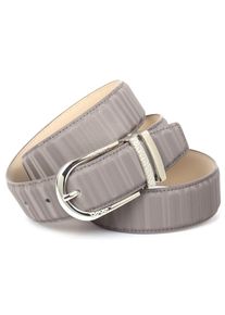 Lederg&uuml;rtel Anthoni Crown, Damen, Gr. 90, grau, Rindsleder, unifarben, G&uuml;rtel Lederg&uuml;rtel, mit filigraner silberfarbener Dornschlie&szlig;e