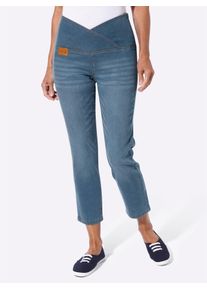 7/8-Jeans Casual Looks, Damen, Gr. 46, Normalgr&ouml;&szlig;en, blau, bleached, 81% Baumwolle, 17% Polyester, 2% Elasthan, unifarben, 7/8-L&auml;nge, Jeans 7/8-Jeans